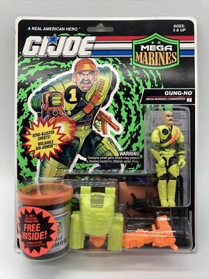 Vintage 1992 G.I Joe Mega Marines Gung-Ho Commander MOC SEALED