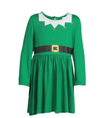 Baby Girl Elf Dress Holiday Toddler Girls Elf Dress With Hat, 2-Piece,  Sizes 12M-5T