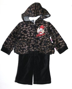 Disney 2 Pieza De Oro Bebe Nina 3 6m Volante Bling Chaqueta Arcos Pantalones De Minnie Mouse Ebay