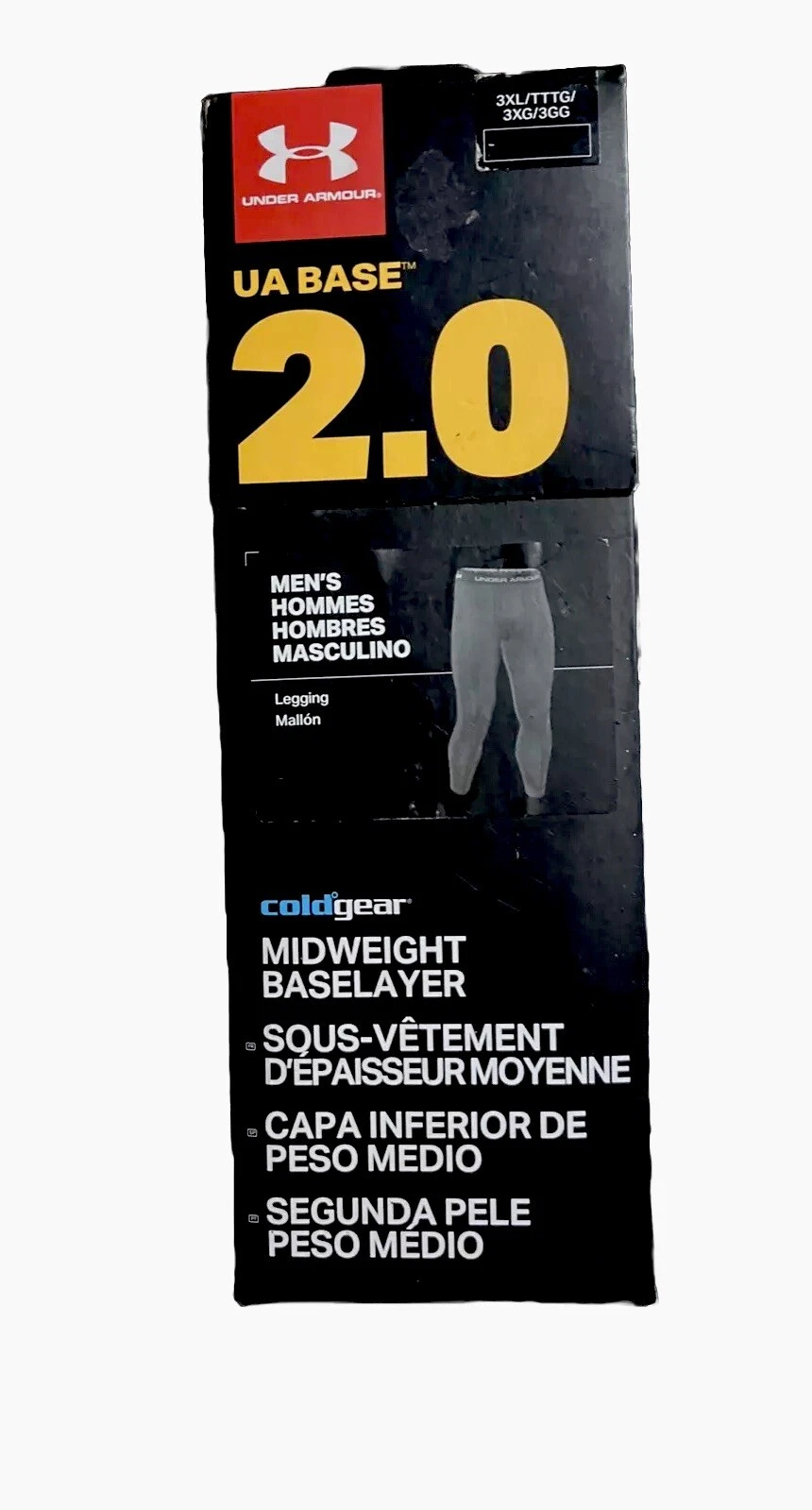 Under Armour Packaged Base 2.0 Midweight Baselayer Leggings Black 3XL
