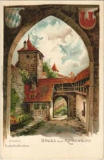 Old postcard Rothenburg Kobolzellertor, Inner GERMANY (1077319)