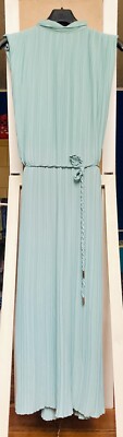Damen, sexy ärmelloses Pleat Midikleid, Sommerkleid Boho Party, Freizeit