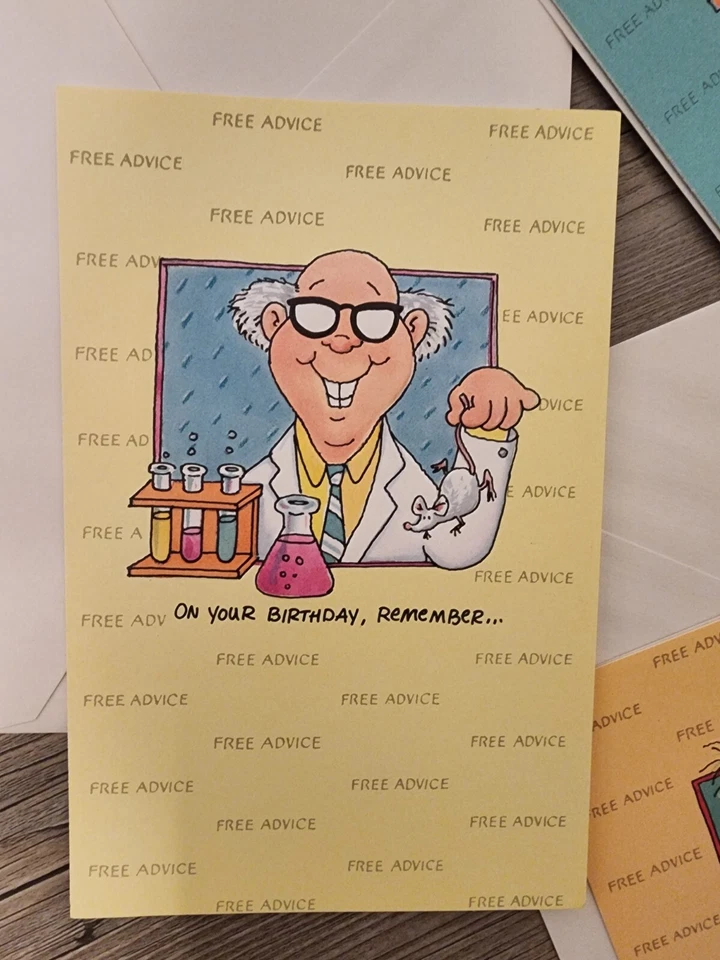 4 Pieces Set Of Funny Birthday Cards - Image 2 of 4