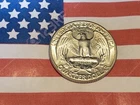 1-1964 (No Mint mark) Brilliant Uncirculated Washington US Silver Quarter