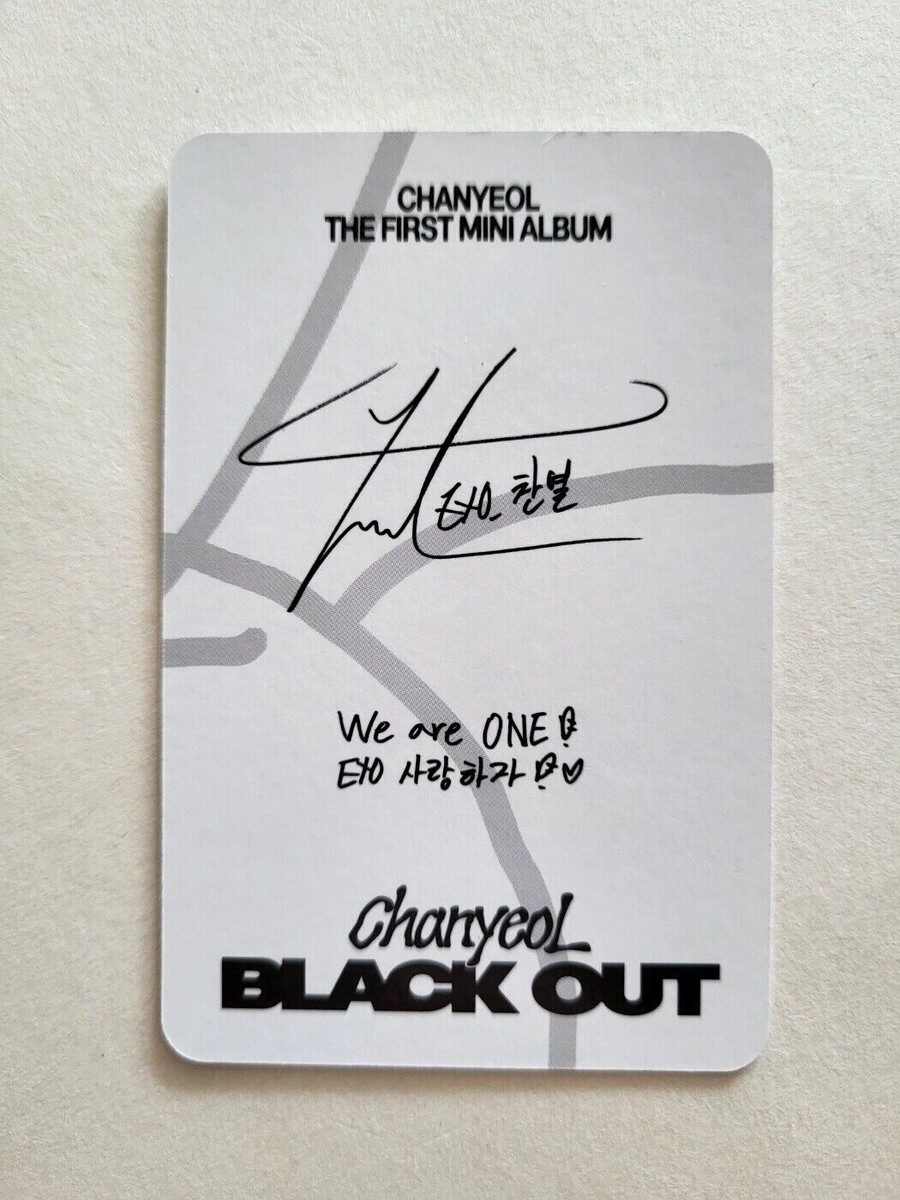 CHANYEOL EXO 1ST Mini Album Black Out Official Photocard