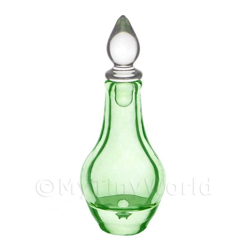 Miniature Fait Main Vert Forme de Poire Pharmacie Bouteille/Décanteur - Photo 1/1