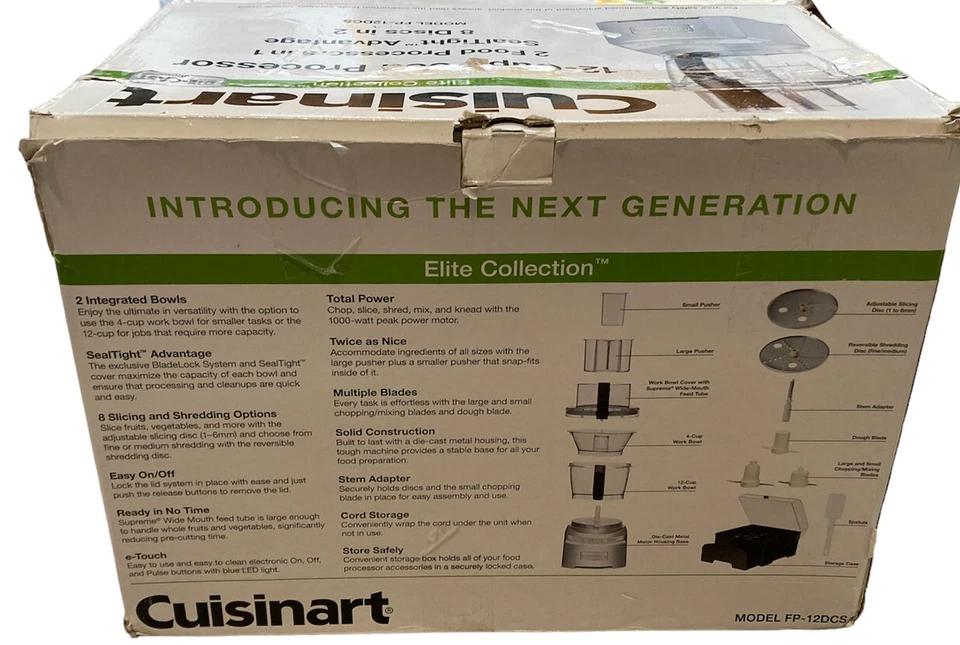 Cuisinart FP-12DCS Elite Collection 12-Cup Food Processor New Discontinued - Image 2 of 4