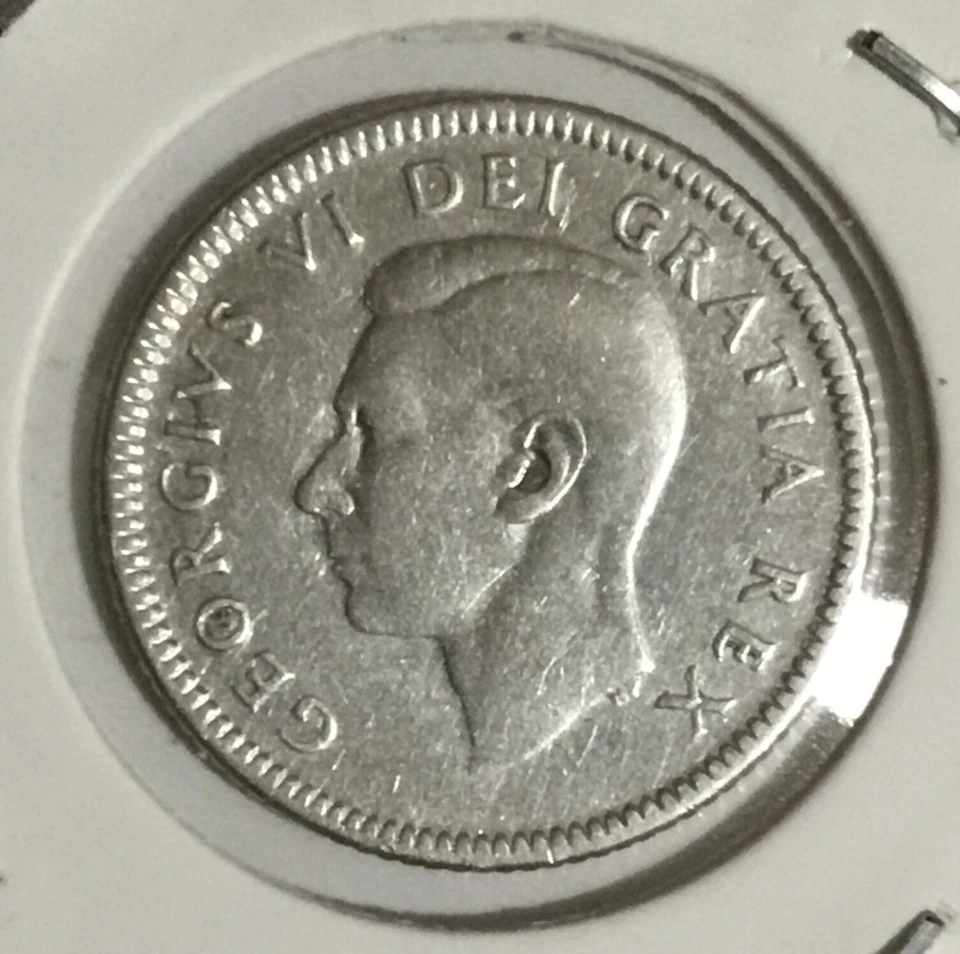 1949 Canada Silver Dime King George VI Error Coin Rare Vintage 10c Mint DDO - Image 2 of 4