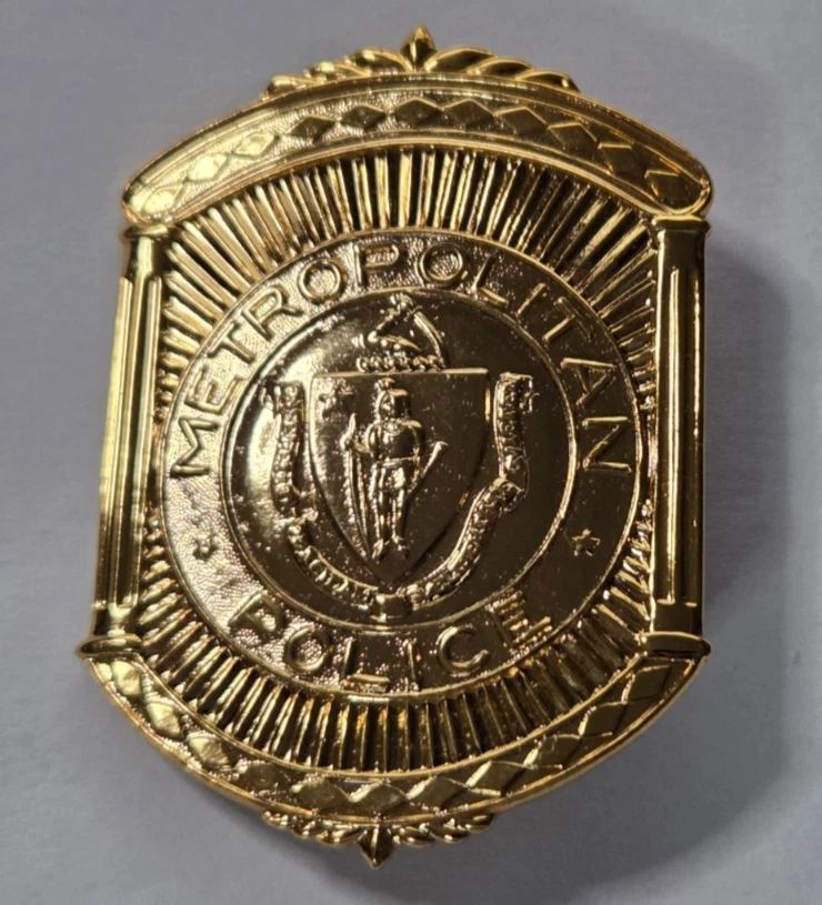 BOSTON Massachusetts 1960er Badge Metropolitan POLICE Polizei Abzeichen USA