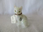 Fenton June Birthstone Cat Iridescent Glass Figurine With Tag Handmade USA