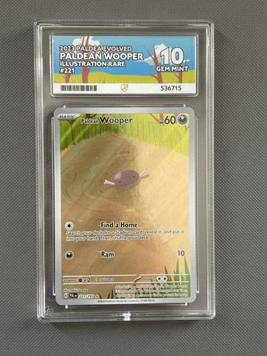 Paldean Wooper 221/193 - Mint ACE 10 - Pop 3, 6% Gem Rate