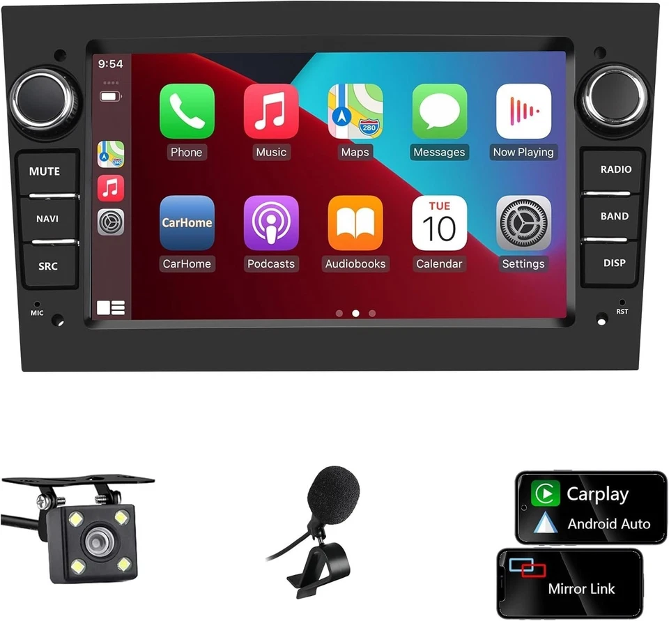 Autoradio 2 DIN per Opel Corsa d Astra h Zafira b Meriva Vivaro Bluetooth Argent - Immagine 2 di 4