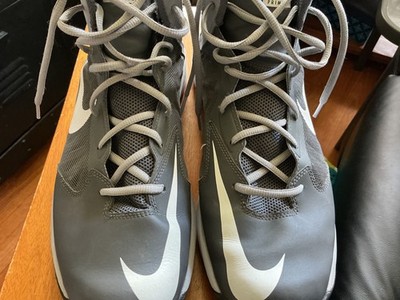 Nike Prime Hype DF Gray White Basketball Shoes 683705-003 Mens 11.5 Preowned