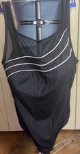 Woman  s Longitude Swimsuit Black Sz 12 No Underwire 1 Pc Excellent Condition