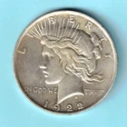 1922 Peace Silver Dollar $1 90% Silver Coin US Mint Philadelphia Circulated