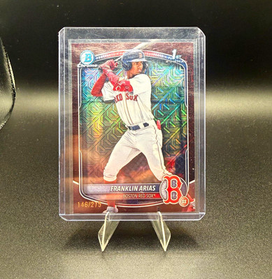 Topps 2025 Bowman Chrome Prospects Franklin Arias Burgundy Mojo BCP-146/275 RC