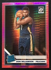 2019 Panini Donruss Optic Zion Williamson Choice Black Gold #158 card