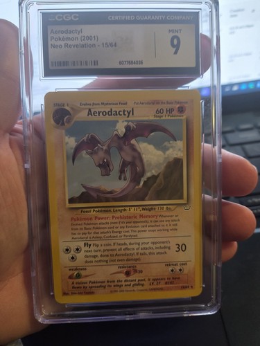 Aerodactyl (1st Edition) graded CGC 9 for sale on eBay