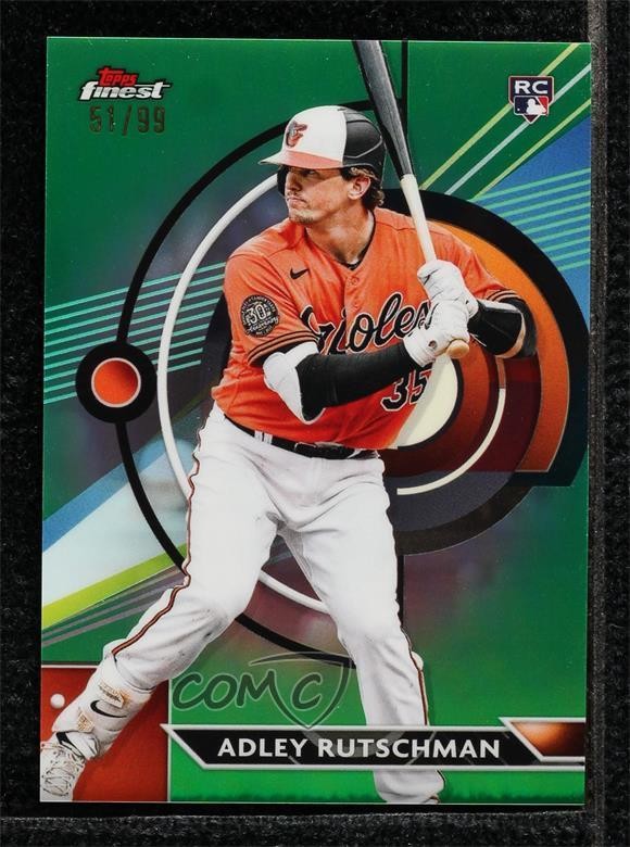 2023 Topps Finest Green Refractor 51/99 Adley Rutschman #22 Rookie RC 3f0