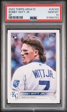 BOBBY WITT JR 2022 TOPPS UPDATE SHORT PRINT SSP ROOKIE RC #US100 PSA 10 GEM MINT