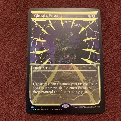 MTG Secret Lair Series SLD Ghostly Prison Neon Yellow NM Condition Foil Unplayed