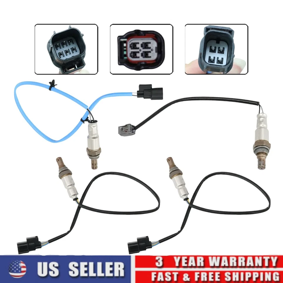 Set of 4 NEW O2 Oxygen Sensor Up+Downsream For Acura RLX TLX 3.5L V6 2015-2020 - Image 2 of 4