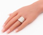 925 Sterling Silver Vintage Ring Modernist Fluted Statement Band  Sz 9  RG36330 — photo 3