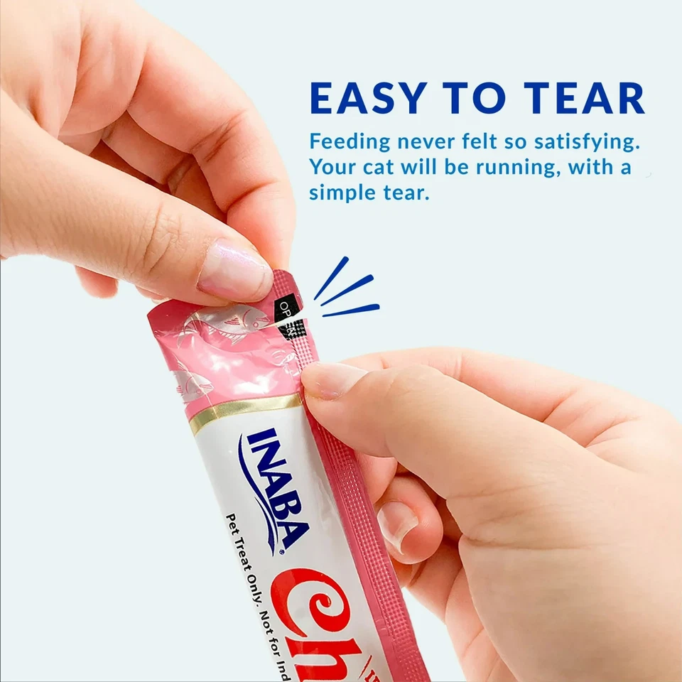 INABA Churu Cat Treats, lamible, puré cremoso exprimible con vitamina E, 0,5 OZ Foto 4 de 4