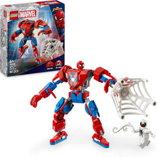 | Marvel Spider-Man Mech Vs. Anti-Venom - Super Hero Figure Building Toy with 2 
