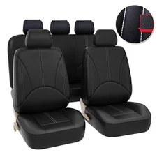For Mazda CX-9 2007-2023 PU Leather Full Set  5 Seat Covers Front+Rear Cushion