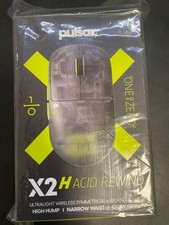 Pulsar X2h ACID Edition Gaming Mouse S Size Clear Black Wireless Unused Tested