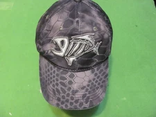 G Loomis Fish Skeleton Logo Adjustable Strap Back Camo Distressed Hat/Cap