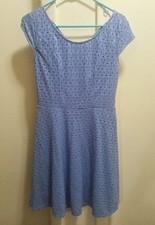 Xhilaration Periwinkle Blue Eyelet Lace dress Size M