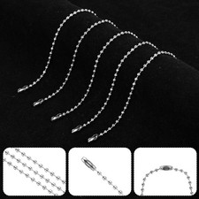 100 Pcs Ball Chain Keychain 4.7 Inch Silver Stainless Steel Chain With 2.4mm