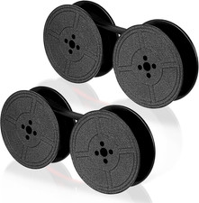 Universal Typewriter Ribbon Twin Spool Replacement Pack - Black Ink 2 Pcs 