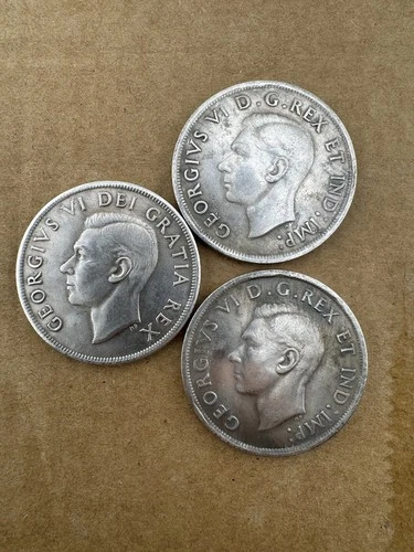 Coins Lot 3 Canada Dollar Coin 1948, 1947, 1945