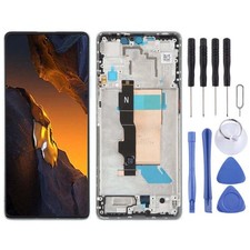Original OLED Display LCD Screen Touch Digitizer Blue Frame For Xiaomi Poco F5