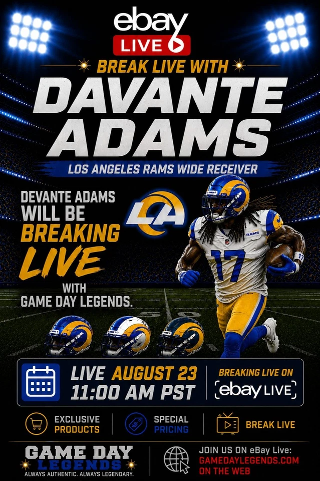 🔥Davante Adams of the Los Angeles Rams - eBay Live Box Breaks🔥