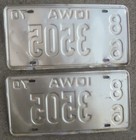 1970 Original Pair Iowa License Plates, #86-3505, Toledo, Tama County IA — photo 2