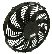 SPAL 12" Low Profile Electric Fan - Black Plastic Curved Style Blades - 30100467