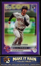 Steven Kwan 2022 Topps Chrome Update Purple Refractor #USC178 Guardians Rookie
