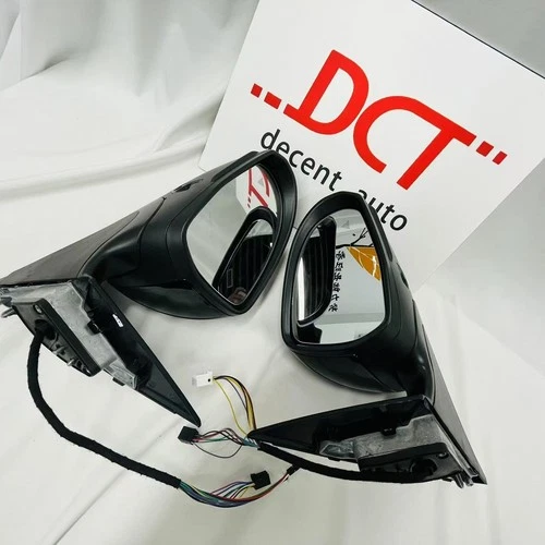Car Side Door Mirror 2 PCS For New C class W206 C300 C200 2 Pupple Lights Black