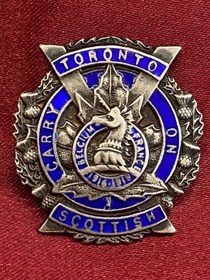 Schöne kanadische Toronto schottische Silber Emaille Herz Brosche mit Befestigung