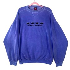 Felpa Vintage Flash Avanti Minaki Ontario Bears Blu Cotone XL Canada