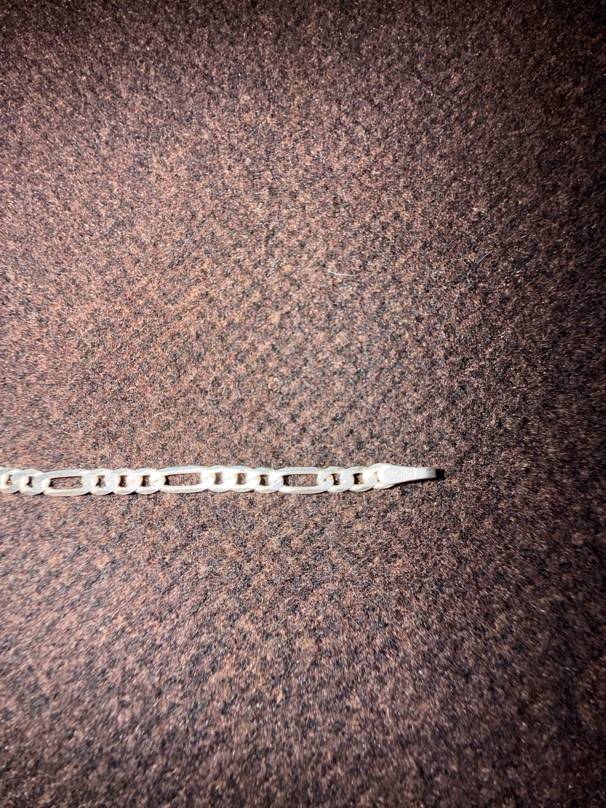 Italy Solid 925 Sterling Silver Figaro Link Chain… - image 4
