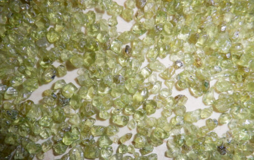 Tumbled Green Peridot Crystal 0.05 to 0.3 carat Tiny Pieces 150 gram Lot - Picture 7 of 9