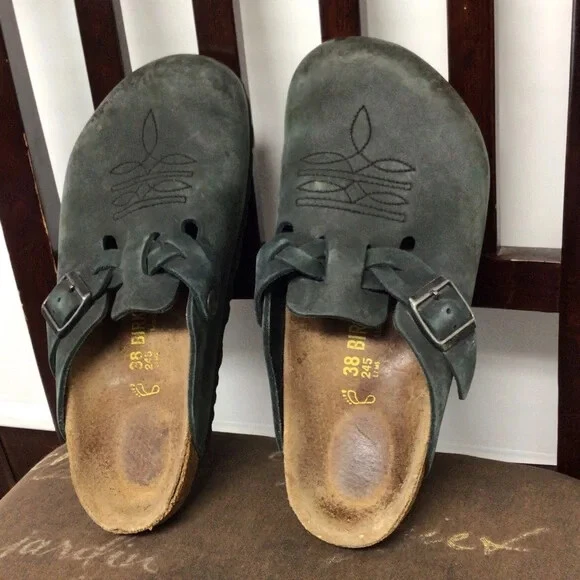 Birkenstock, Shoes, Up Cycled L V Birkenstock Size 38