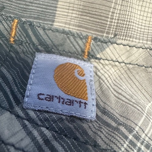 Camicia uomo Carhartt a quadri con bottoni vestibilità rilassata verde blu 2XL - Foto 2 di 6