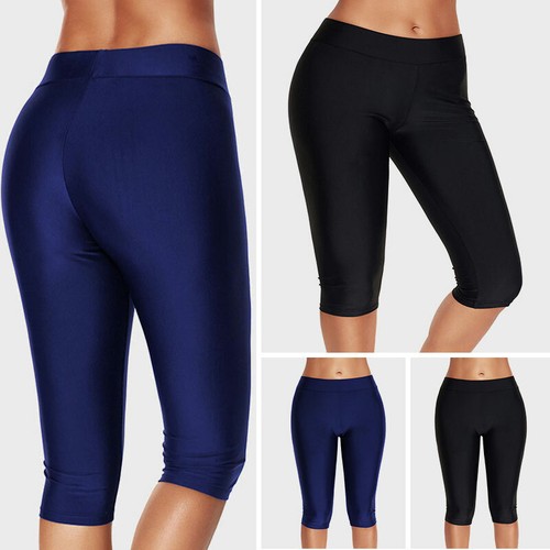 Women Long Swim Shorts Boardshort High 