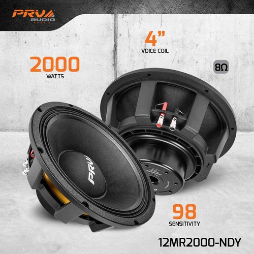 1x PRV 12" Midrange Neodymium Speaker 12MR2000-NDY 8 Ohm 12MR NEO 2000 Watts - Picture 2 of 7